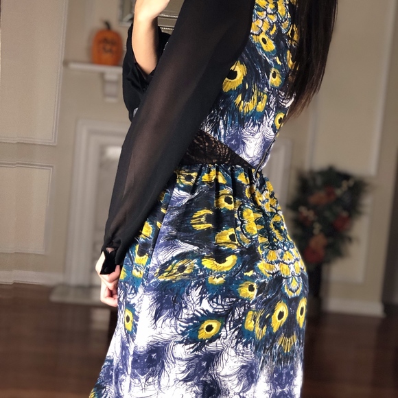 Nicole Richie Peacock Design Career Dress, Size 6 - Picture 4 of 8